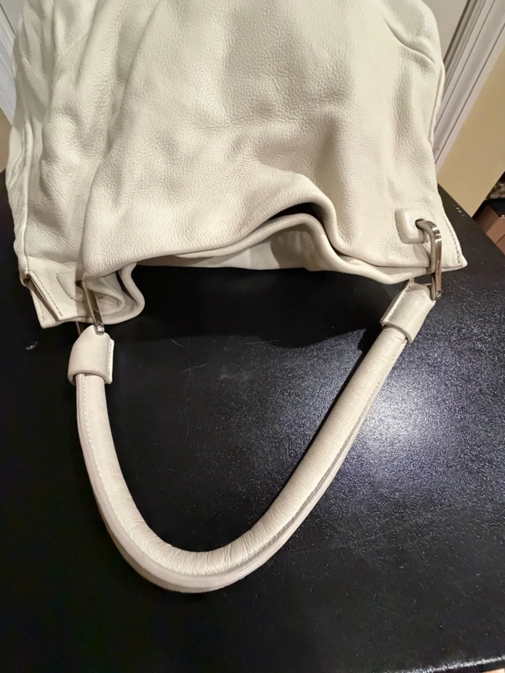 Kenneth Cole Soft Cream Hobo Shoulder Bag